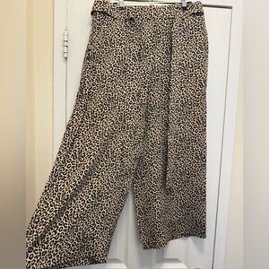 J. Crew Cheetah/Leopard Silk Pants